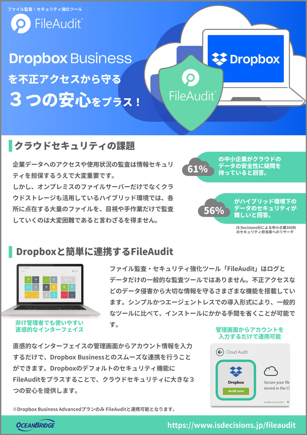 Dropbox Business × FileAuditの連携で 不正アクセスから守る３つの